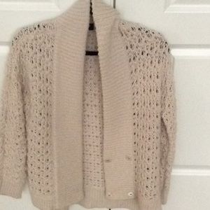 Beige cardigan sweater